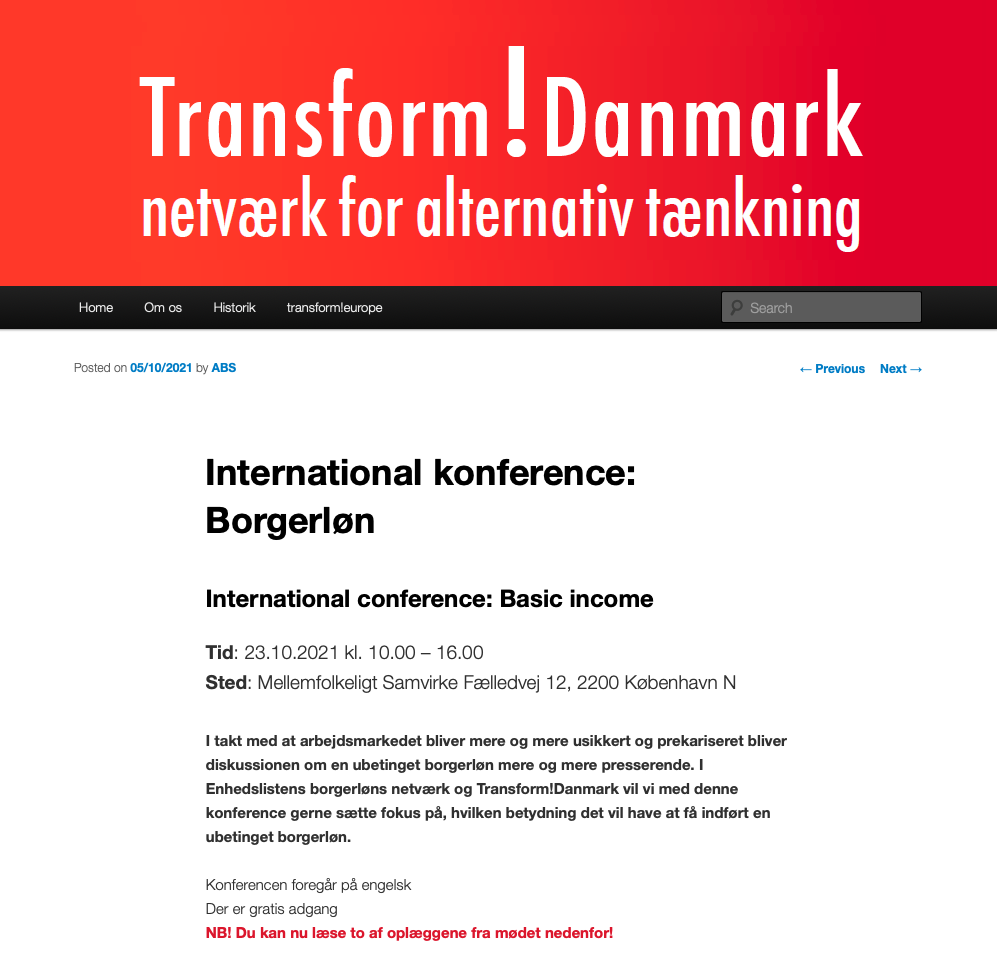 International Conference on Basic Income-2021